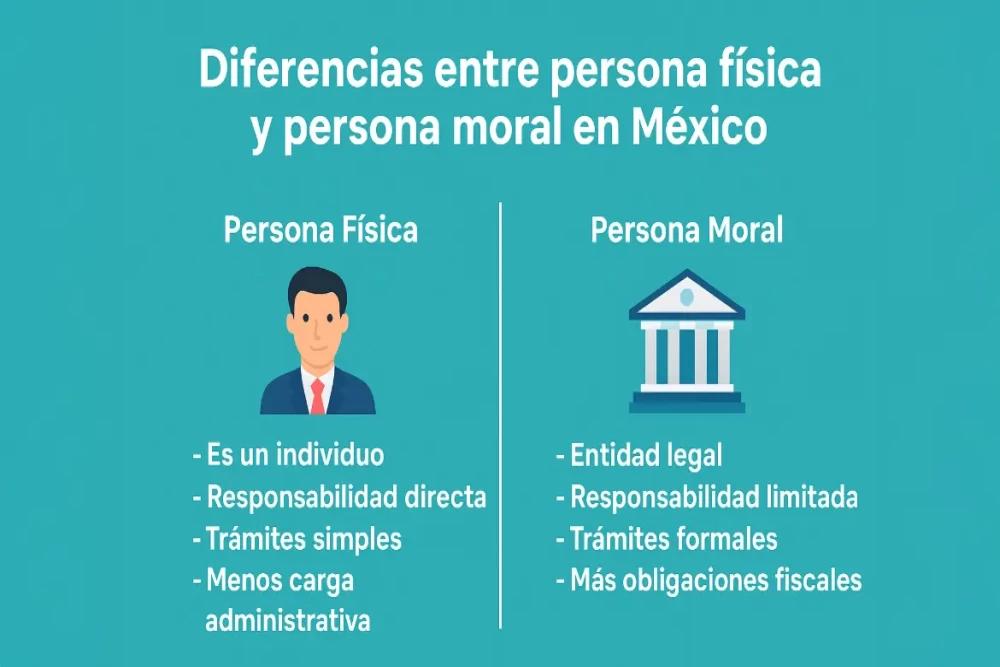 Diferencias entre persona física y persona moral en México: guía esencial para elegir la opción correcta