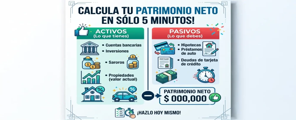 Cómo calcular tu patrimonio neto en 5 minutos: Tu radiografía financiera exprés